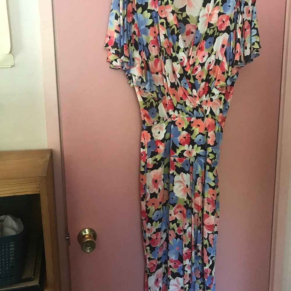 Dress Floral on Black